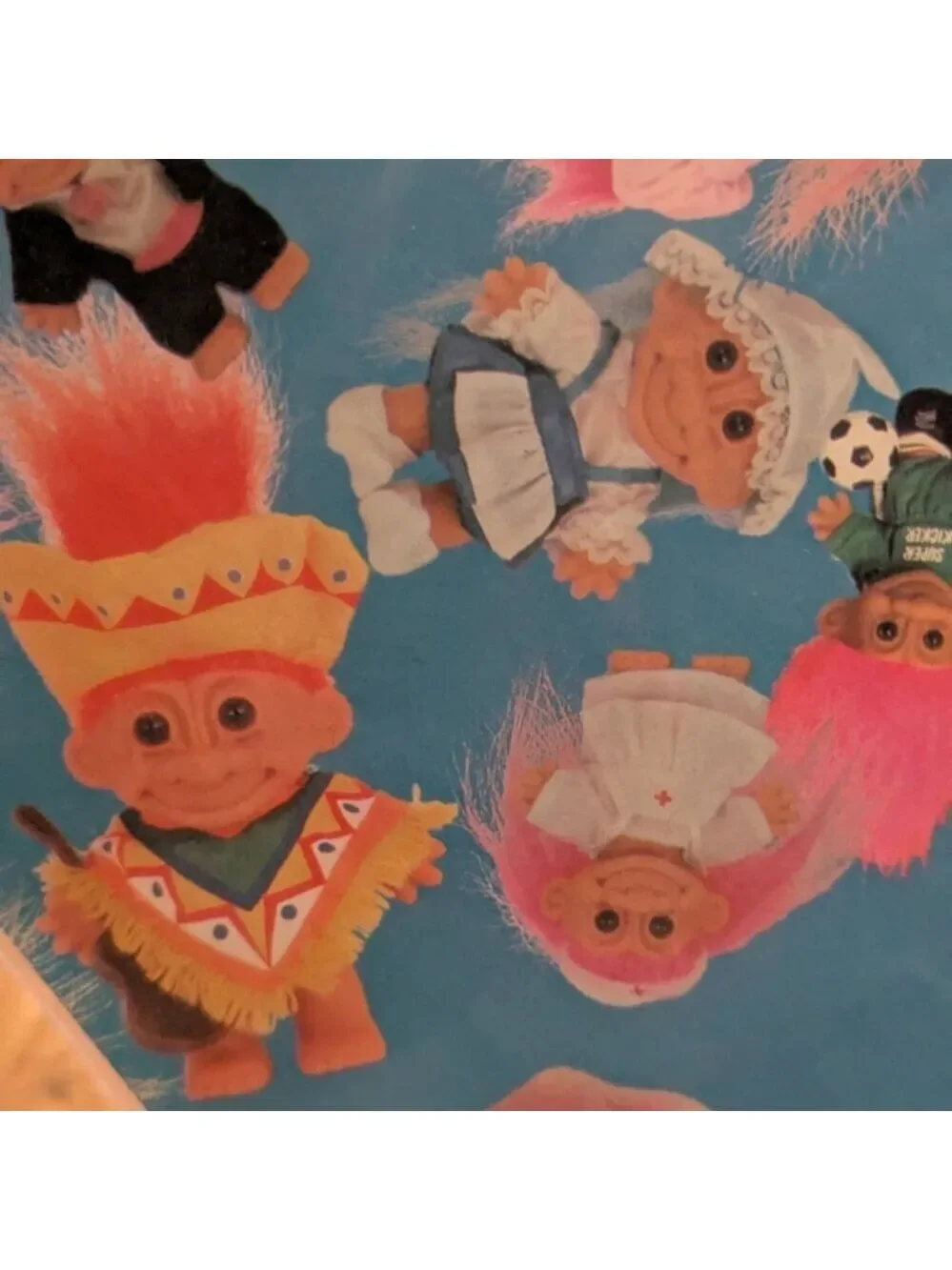 Vintage Troll Dolls Hallmark Wrapping Paper NWT 2 packs